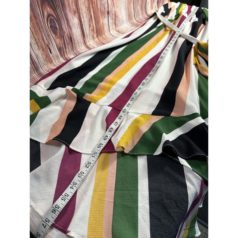 Lane Bryant Womens Size 24 Multicolor Stripe Sleeveless V Neck Lined Maxi Dress - Picture 5 of 9
